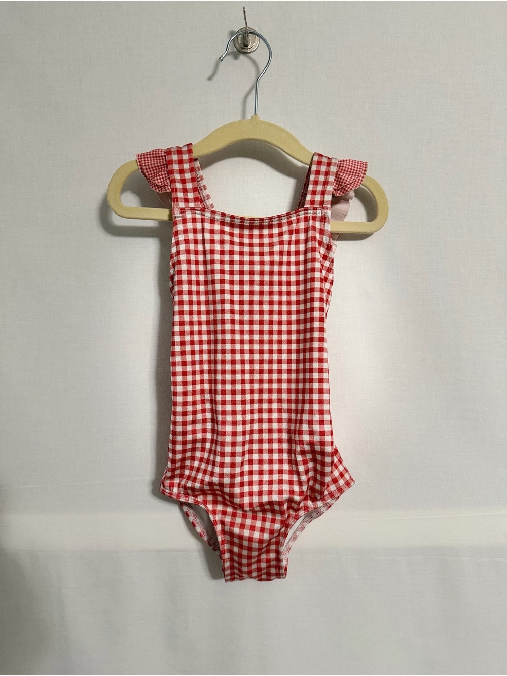 Minnow swim red gingham 3-4